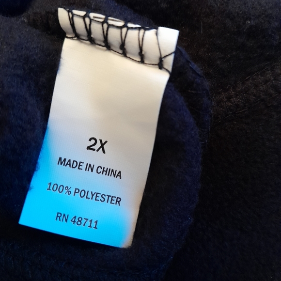 - Mta Sports Plush Micro Fleece Zip Up Mock Neck Jacket with Thumb holes 2X - Picture 12 of 15